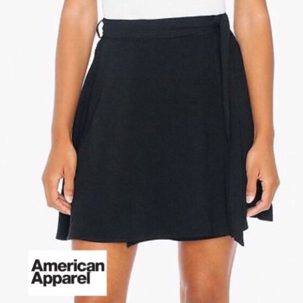 American Apparel Black Wrap Skirt